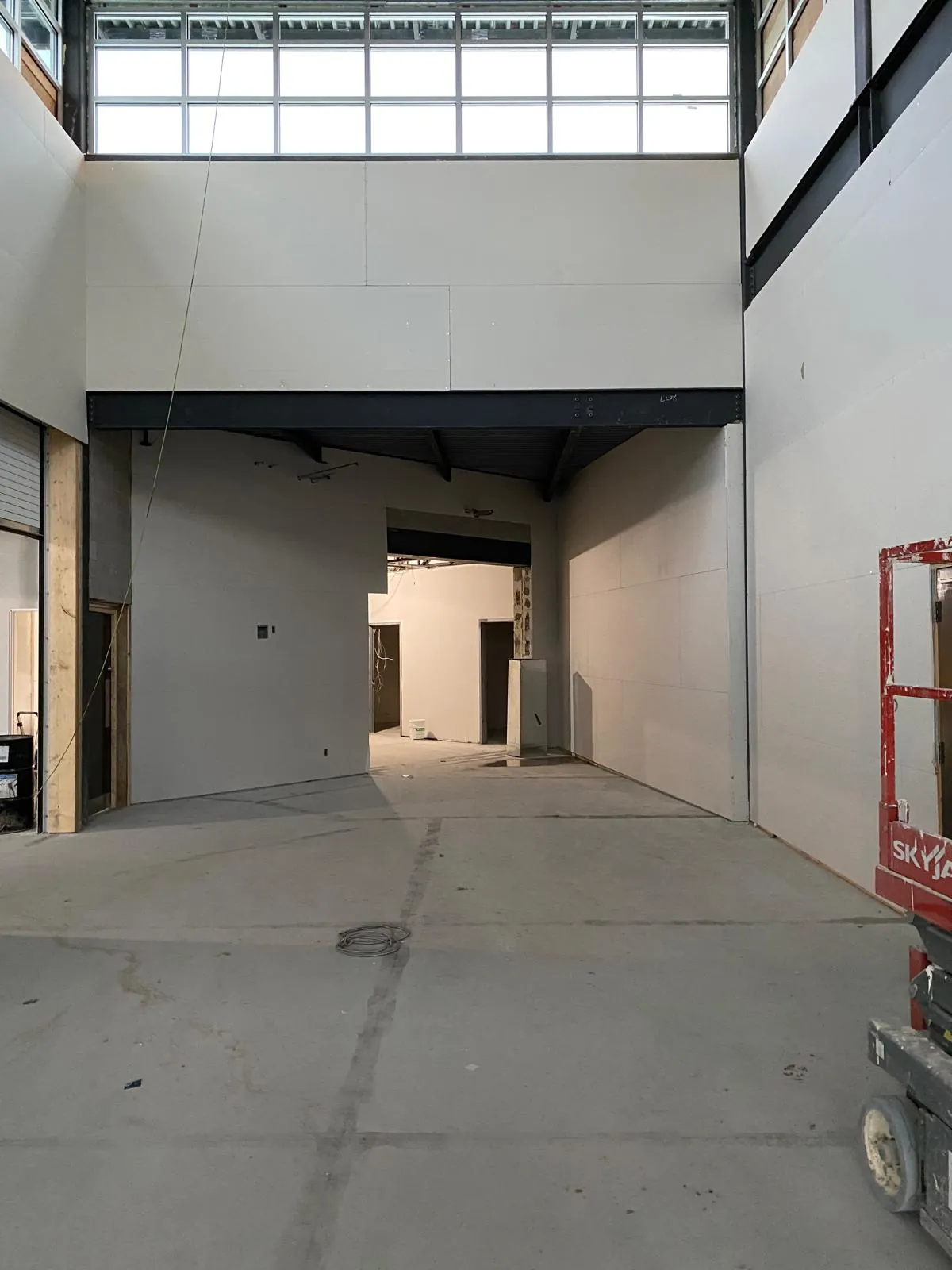 Commercial drywall installation project by Southvale Construction