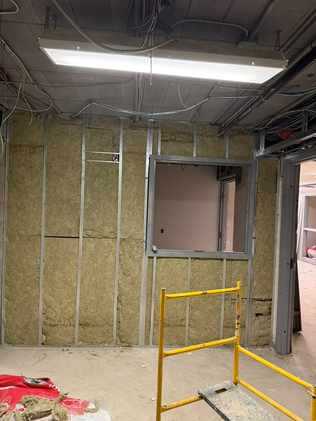 Insulation installation for a residential construction project